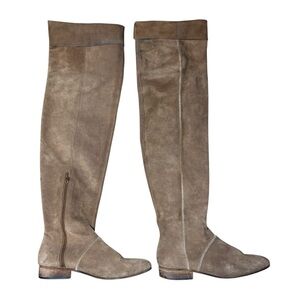 Free People Suede Tan Knee-High Boots Ladies 38 US 7.5